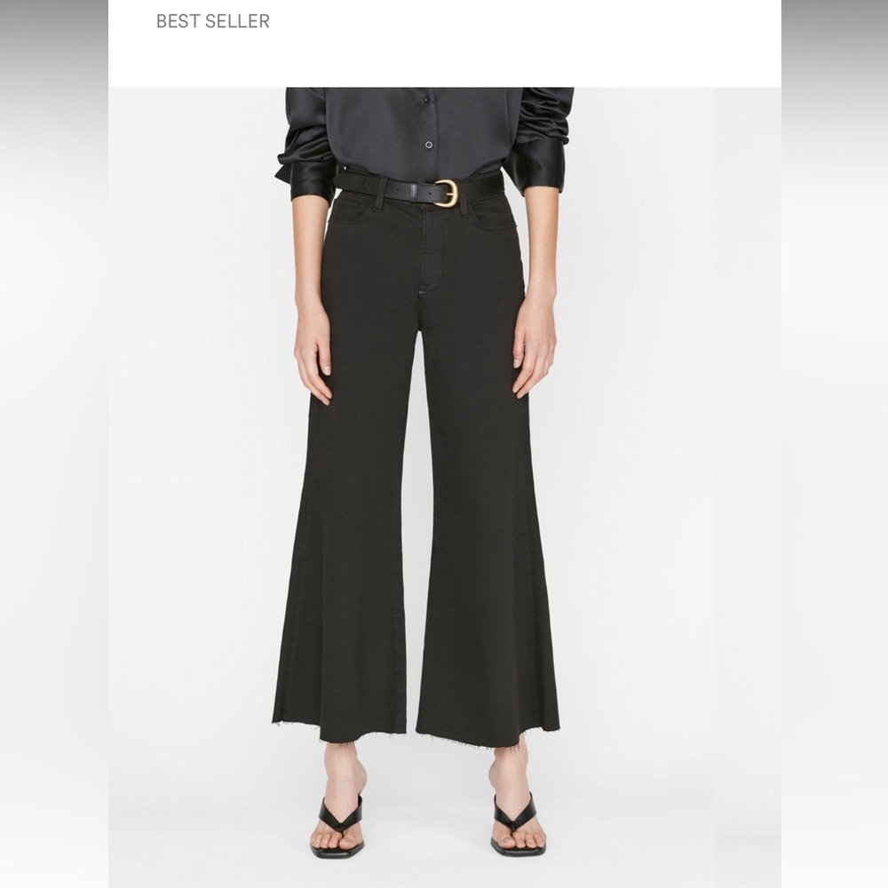 FRAME Denim Le Palazzo Crop - Noir